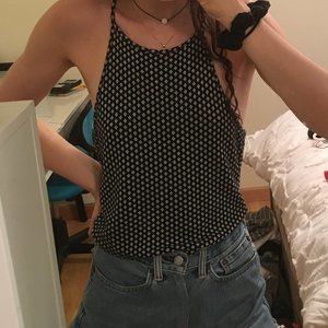 Black and White halter tank top